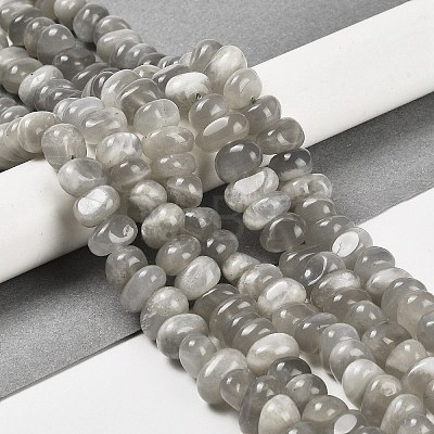 Natural Grey Moonstone Beads Strands G-G053-C10-01-1