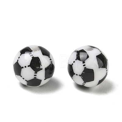 Sports Opaque Acrylic Beads AC-CBAC27C-02-1
