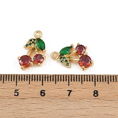 Brass Micro Pave Cubic Zirconia Pendants KK-C115-03B-03G-1