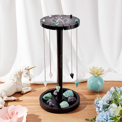 Wooden Pendulum Display Stand with Tray DIY-CN0002-24-1