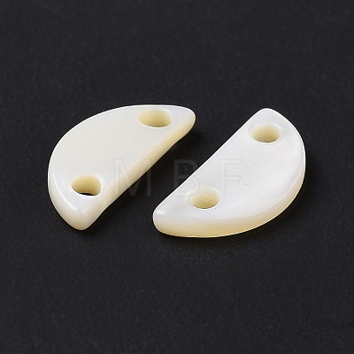 Natural Freshwater Shell Connector Charms SHEL-H001-11-1