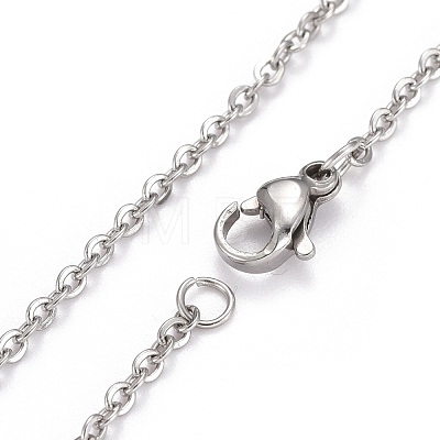 304 Stainless Steel Pendant Necklaces NJEW-Z004-05P-1