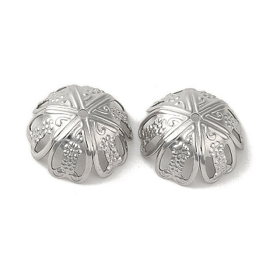 Non-Tarnish 304 Stainless Steel Bead Caps STAS-P363-02B-P-1