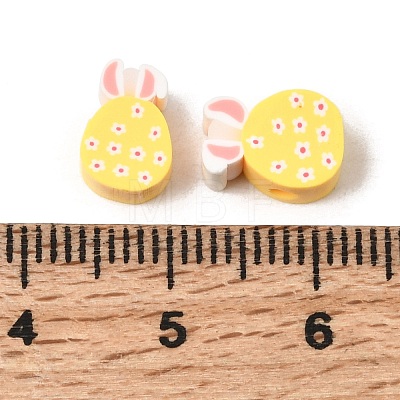 Easter Handmade Polymer Clay Beads CLAY-A006-01G-1