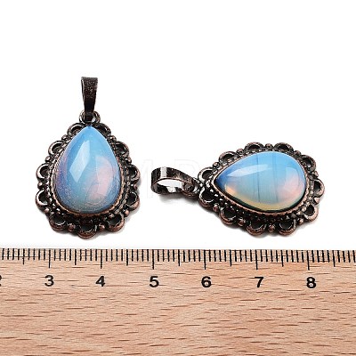 Synthetic Opalite Teardrop Pendants G-K363-01R-06-1