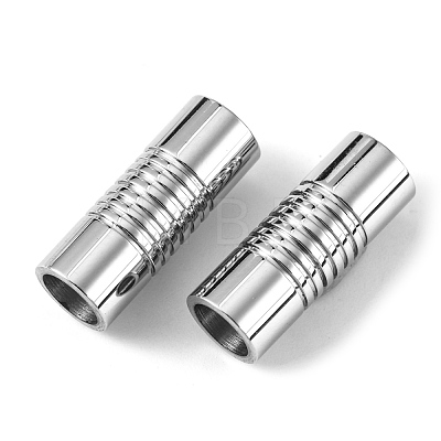304 Stainless Steel Magnetic Clasps with Glue-in Ends STAS-R063-09-1