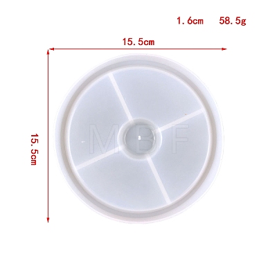 Flat Round Food Grade Silicone Incense Holder Molds SIMO-PW0006-048-1