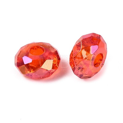 Transparent Acrylic European Beads OACR-E033-25H-1