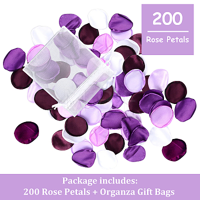 Gorgecraft Satin Artificial Rose Petals DIY-GF0003-85-1