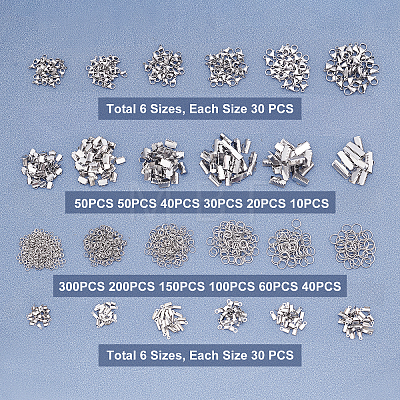 Unicraftale 1410Pcs Stainless Steel Findings Kits for DITY Jewelry Making DIY-UN0002-49P-1