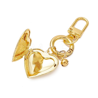2Pcs 2 Colors 316 Stainless Steel Heart Locket Pendant Decorations HJEW-JM02391-1