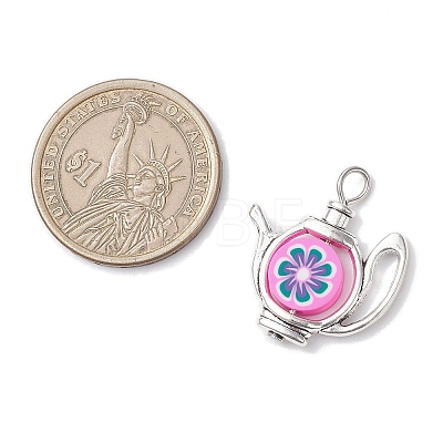 Handmade Polymer Clay Pendants PALLOY-JF04359-1