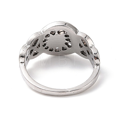 Retro Alloy Sun with Trinity Knot Finger Ring for Men Women RJEW-B045-01-1