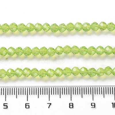 Baking Painted Transparent Glass Beads Strands DGLA-A034-J4MM-D07-1