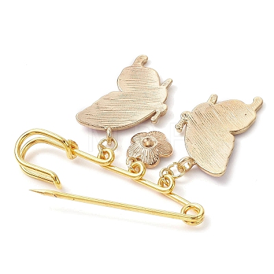 Butterfly & Flower Charm Alloy Enamel Brooches for Women JEWB-BR00144-1