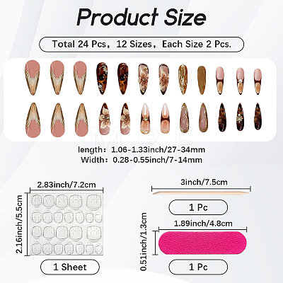 1 Bag ABS Plastic Press On False Nails MRMJ-CP0001-61-1