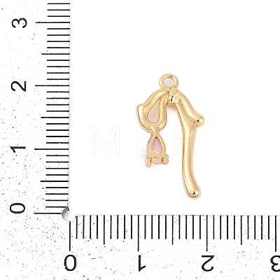 Brass Micro Pave Cubic Zirconia Pendants ZIRC-P122-05C-G02-1