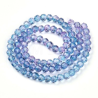 Baking Paint Transparent Glass Beads Strands DGLA-A035-T4mm-A06-1