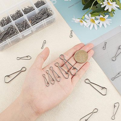 SUPERFINDINGS 400Pcs 8 Style 201 Stainless Steel Fishing Connector Quick Change Safe Lock FIND-FH0001-86-1