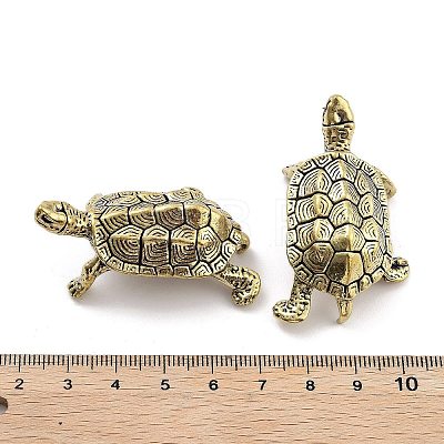 Brass Tortoise Figurines Statues for Home Desktop Feng Shui Ornament KK-A216-04B-AB-1