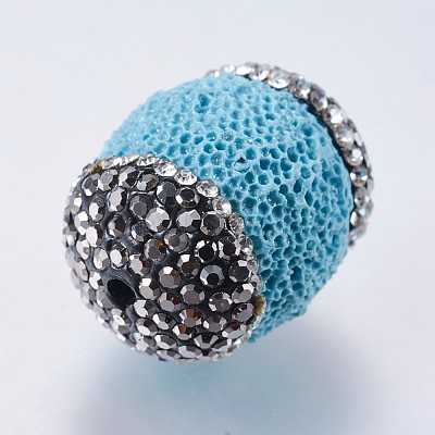 Synthetic & Dyed Lava Rock Beads RB-P029-46A-01-1