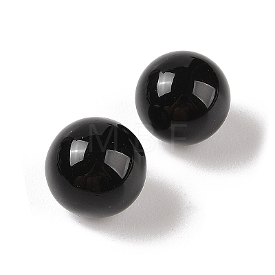 Natural Obsidian No Hole Sphere Beads G-K353-04B-22-1