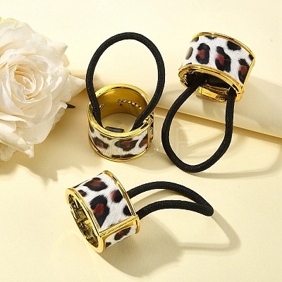 Alloy Ponytail Cuff Rubber Elastic Hair Ties OHAR-P018-C01-1