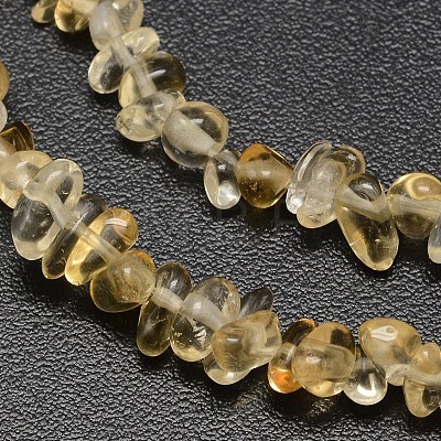Chips Natural Citrine Beads Strands X-G-N0164-58-1