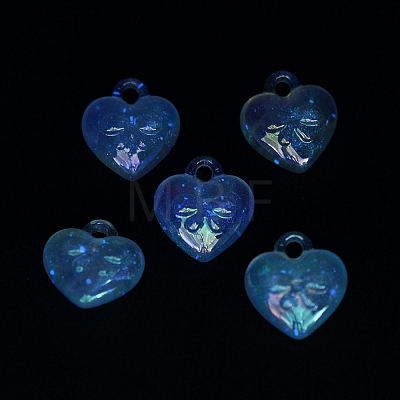 Luminous UV Plating Transparent Acrylic Pendants OACR-P010-10D-1