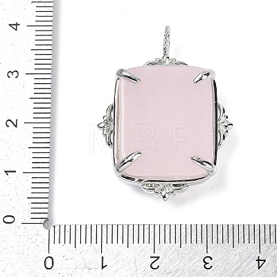 Natural Rose Quartz Pendants G-I381-01P-03-1