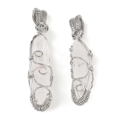 Natural Quartz Crystal Pendants G-K338-28P-03-1