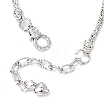 Alloy Snake Chain Charms Bracelets BJEW-JB11448-02-1