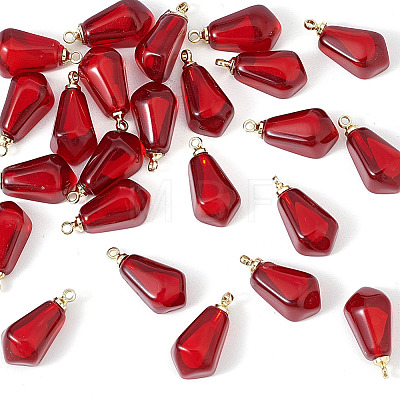24Pcs Transparent Resin Pendants RESI-ME0001-20A-1