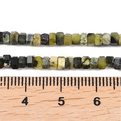 Natural Yellow Turquoise(Jasper) Beads Strands G-G345-C10-2x4mm-1