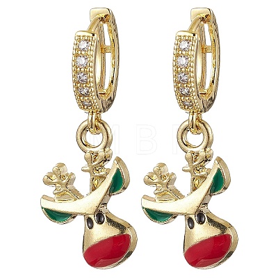 Alloy Enamel Hoop Earrings EJEW-JE06159-02-1