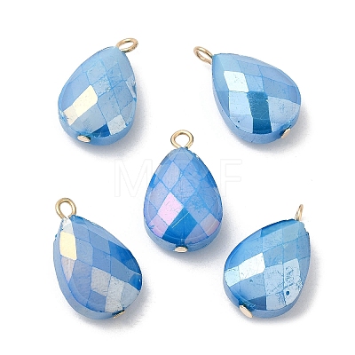 Imitation Jade Glass Pendants KK-Q777-02G-02-1