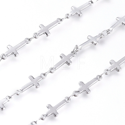 Tarnish Resistant 304 Stainless Steel Link Chains CHS-G014-03P-1