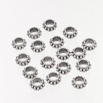 Rondelle Tibetan Silver Spacer Beads AB30-NF-1