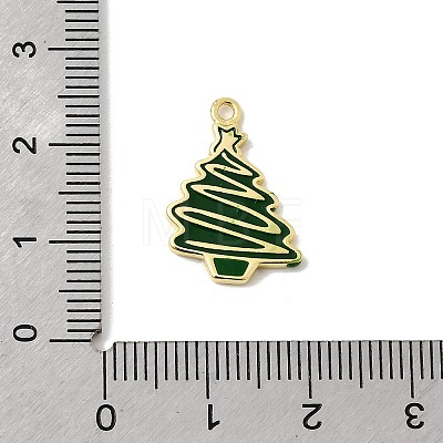 Christmas Brass Enamel Pendants KK-L258-05G-C01-1