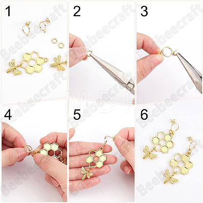 Beebeecraft 24Pcs 3 Style Square & Triangle & Ring Brass Stud Earring Findings KK-BBC0012-84-1