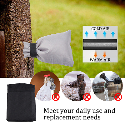 Polyester Anti-freezing  Anti-Icing Protection Cover for Outdoor Faucet AJEW-WH0307-98-1