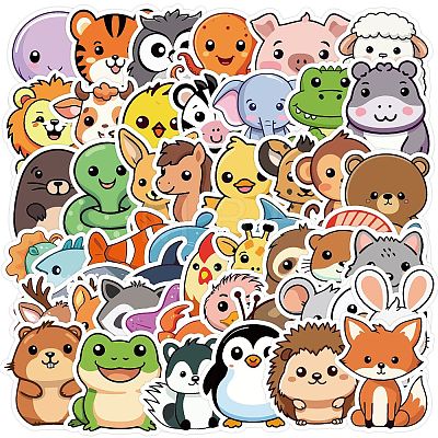 50Pcs PVC Self-Adhesive Stickers PW-WG43B0F-01-1