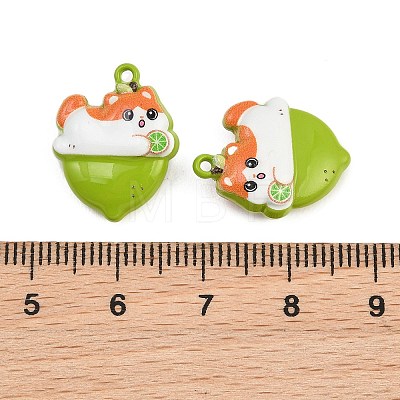 Baking Paint Zinc Alloy Pendants AL-CBA032C-06-1