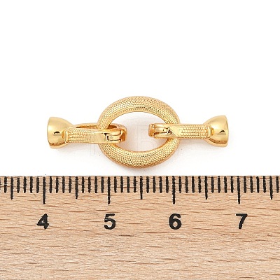 Brass Fold Oval Clasps KK-P302-05G-1