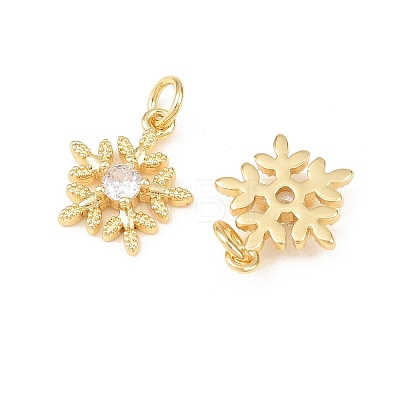 Brass Micro Pave Cubic Zirconia Pendants KK-C162-037C-G-1