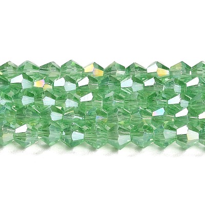 Transparent Electroplate Glass Beads Strands EGLA-A039-T3mm-B24-1