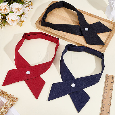 3Pcs 3 Colors Polyester Adjustable Women's Tie AJEW-HY0002-57-1