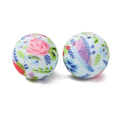 Food Grade Eco-Friendly Printed Silicone Beads SIL-A013-01A-29-1
