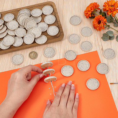 Wheat Straw Mushroom Hole Loose Leaf Ring Round Binder Discs FIND-WH0366-315A-1