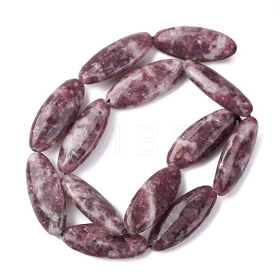 Natural Lepidolite/Purple Mica Stone Beads Strands G-F808-A01-01A-1